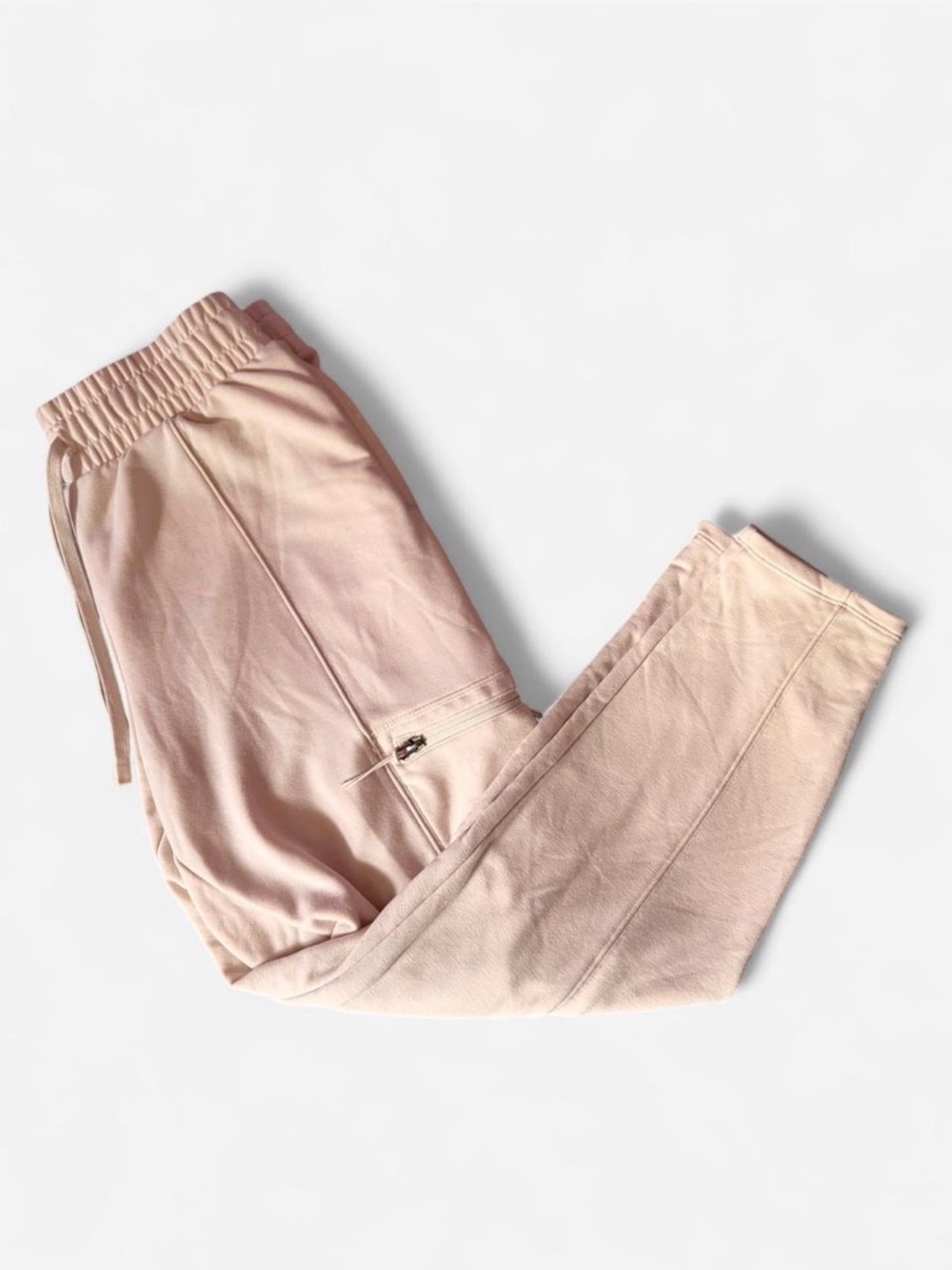 White Jogger Sweatpants with many pockets